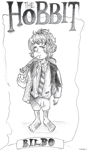 Drawing of Bilbo Baggins