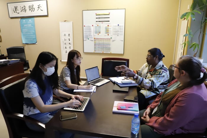 Serena and Suah with DAIS leaders