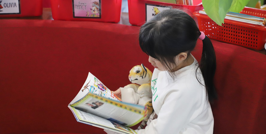 Girl reading a book