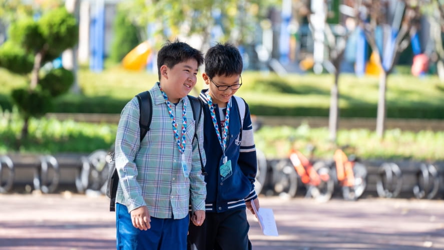 two boys on DAIS campus
