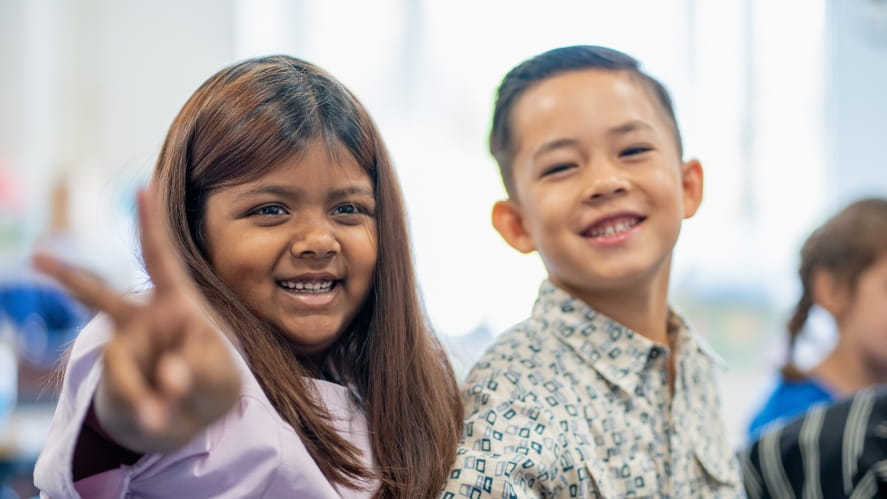 Elementary students in the classroom