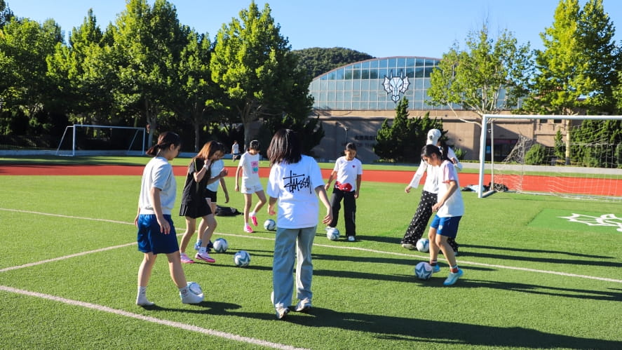 Girls soccer practice