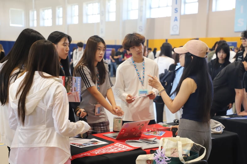 college fair booth