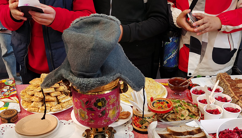 Russian booth at the International Day event