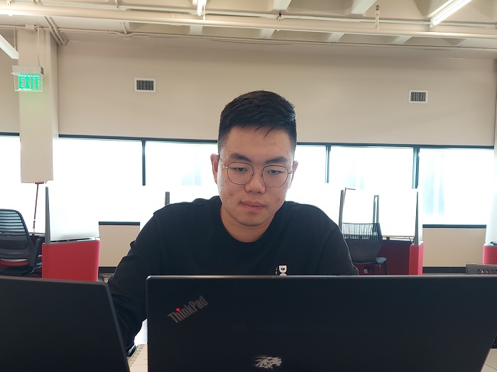 Mark Ma working