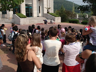 Lighting the firecrackers