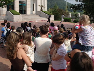 Lighting the firecrackers
