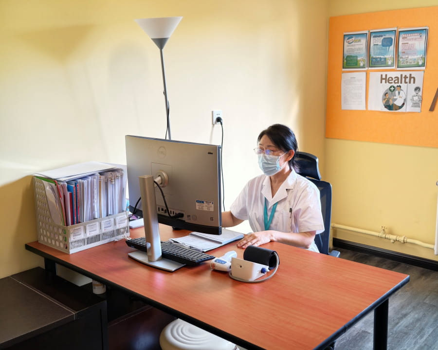 Nurse in the dormitory